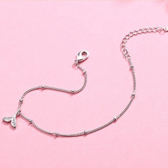 Beautiful Crafted 925 Sterling Silver Shiny Zircon Mermaid Bracelet - Picture 7 of 8